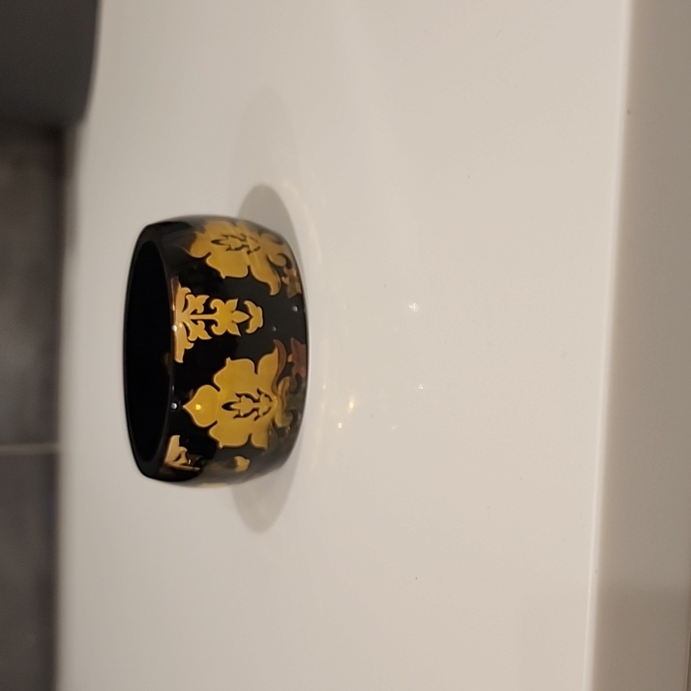 Juicy couture black and gold bangle bracelet